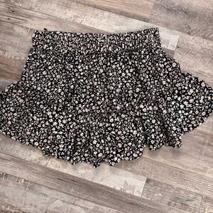 Angie Black Floral Circle Skirt